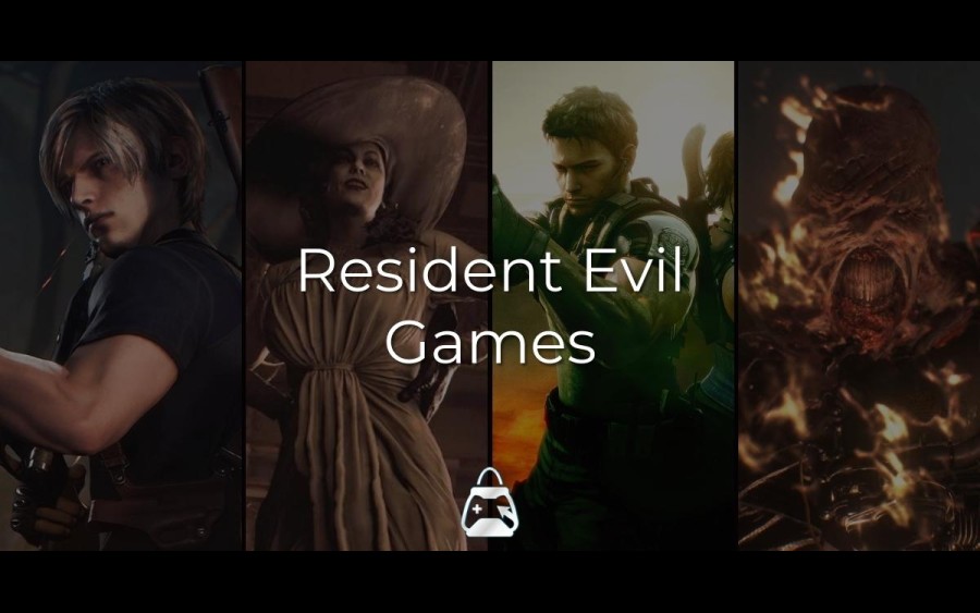 4 Resident Evil games in background and Resident Evil Games title on the front.