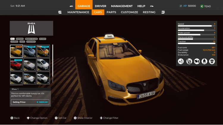 Taxi Life: A City Driving Simulator - VIP Vintage Convertible Car