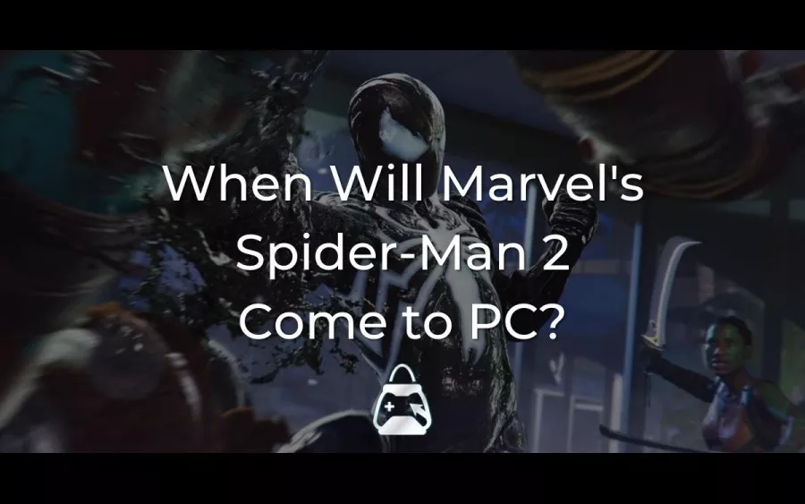 When Will Marvel's Spider-Man 2 Come to PC? An image from Marvel's Spider-Man 2 on the background and eTail logo on the front.